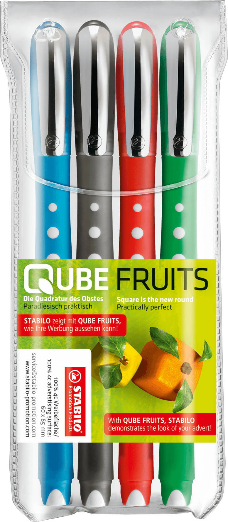 STABILO Worker Colorful Stylo Roller 0.5mm Bleu - Lot De 4 Stylos Encre Liquide Fluide