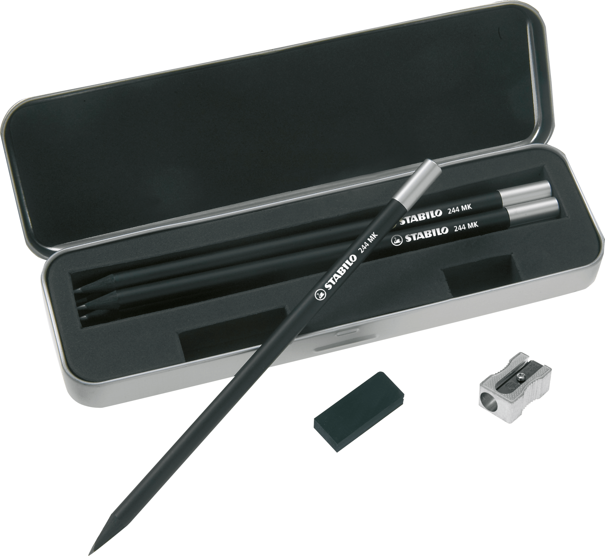 STABILO crayon graphite noir avec capsule en métal - G2M Com